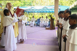 Crowds gather for Solemn Vows